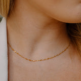 Sol Mini Sunburst Paperclip Necklace