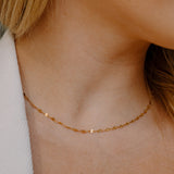 Sol Mini Sunburst Paperclip Necklace
