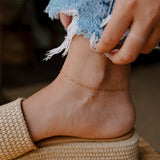 Luna Moon Bar Chain Anklet