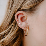 Lyra Open Back Hoop and Huggie Earrings