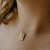 Personalized Rectangle Necklace