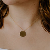 Personalized Large Round Disc Necklace