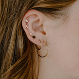 Lyra Open Back Hoop and Huggie Earrings