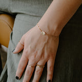 Personalized Medium Oval Disc Bracelet