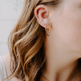 Lyra Open Back Hoop and Huggie Earrings