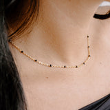 Ellie Black Enamel Necklace