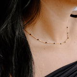Ellie Black Enamel Necklace