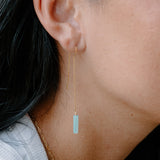 Maxine Aqua Threader Earrings