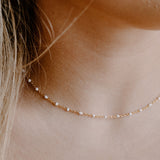 Ellie White Enamel Necklace