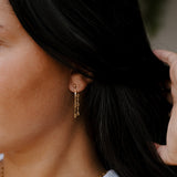 Esme Sculpted Bar Chain Earrings