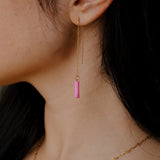 Maxine Fuchsia Threader Earrings