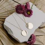 Personalized Large Round Disc Necklace