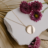 Personalized Large Round Disc Necklace