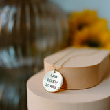Personalized Large Round Disc Necklace