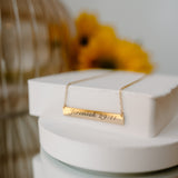 Personalized Faith Bar Necklace