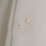 Faith Cross Stud Earrings