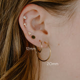 Lyra Open Back Hoop and Huggie Earrings