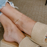 Sol Sunburst Paperclip Chain Anklet