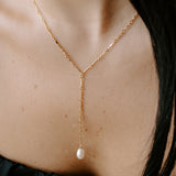 Eden Pearl Lariat Necklace