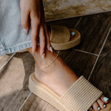 Ellie Enamel Anklet - White