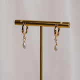 Eden Pearl Huggie Earrings