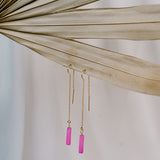 Maxine Fuchsia Threader Earrings