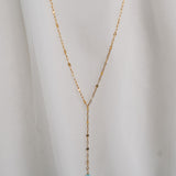 Maxine Light Teal Lariat Necklace