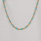 Maisie Glass Necklace – Aquamarine