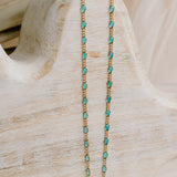 Maisie Glass Necklace – Aquamarine