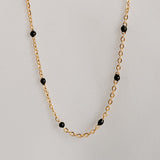 Ellie Black Enamel Chain Bracelet