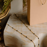 Ellie Black Enamel Chain Necklace