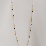 Ellie Black Enamel Chain Necklace