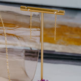 Everly Lux Paperclip Backdrop Chain Earrings