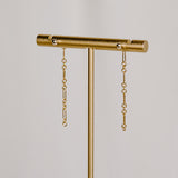 Everly Lux Paperclip Backdrop Chain Earrings