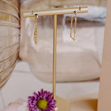 Esme Sculpted Bar Chain Earrings