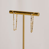 Esme Sculpted Bar Chain Earrings