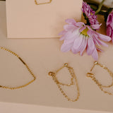 Double Loop Drop Chain Earrings