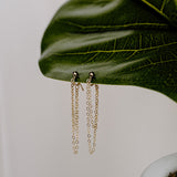 Double Loop Drop Chain Earrings