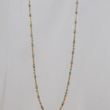 Ellie Cinderella Blue Enamel Chain Necklace