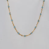 Ellie Cinderella Blue Enamel Chain Bracelet