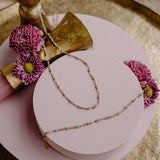 Ellie Enamel Necklace - Cinderella Blue
