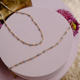 Ellie Cinderella Blue Enamel Chain Bracelet