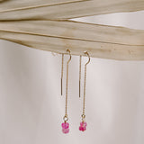Dragonfruit Drip Threader Earrings