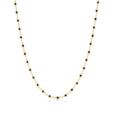 Ellie Enamel Chain Necklace - Black