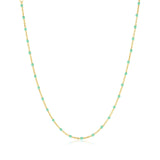 Ellie Enamel Necklace - Turquoise