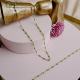 Ellie Kelly Green Enamel Chain Bracelet
