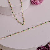 Ellie Kelly Green Enamel Chain Bracelet