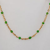 Ellie Kelly Green Enamel Chain Bracelet