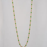 Ellie Kelly Green Enamel Chain Necklace