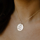 Personalized Large Round Disc Necklace